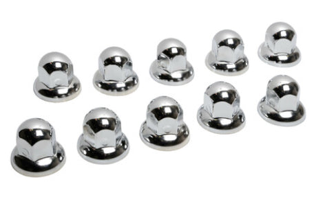 Stainless Steel Nut Covers 33mm 10 Pack